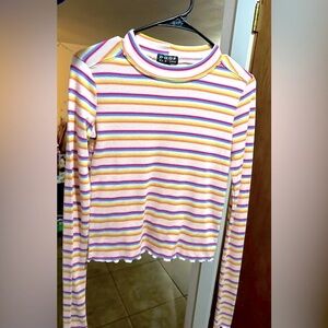 ADORABLE Nude Pink Ribbed Long Sleeve Top